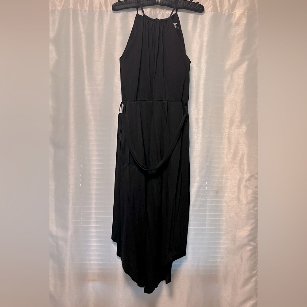 Black halter maxi black dress size M